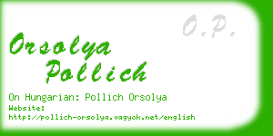 orsolya pollich business card